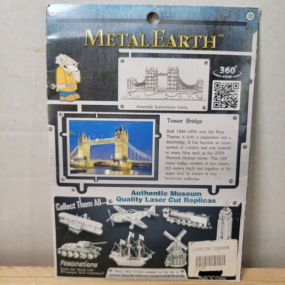 Metal Earth Steel Model Kit London "Tower Bridge" Silver Edition - NEW / SEALED - Picture 2 of 6